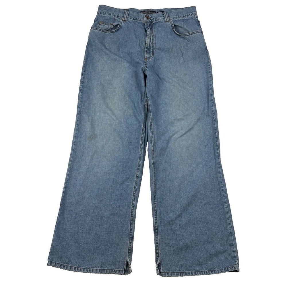 Aeropostale Jeans Mens 34x32 Baggy Wide Leg Blue Medium Wash Y2K Grunge‎ Denim